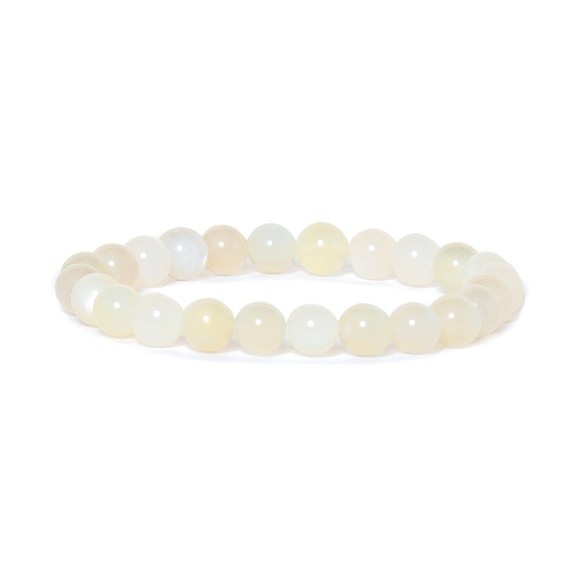 Natural Moonstone Stretch Bracelet  - The Stone of Peace & New Beginnings - Picture 2 of 4